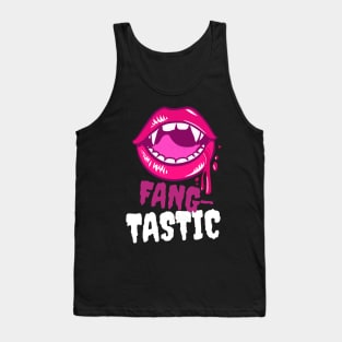 Fangtastic Vampire Halloween Lips Tank Top